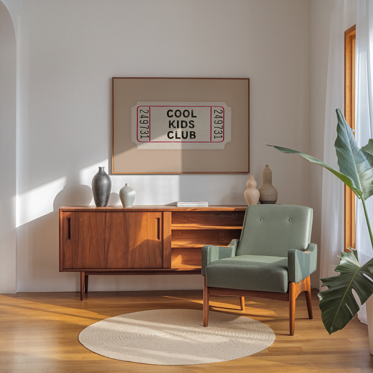 Cool Kids Club Ticket in Beige
