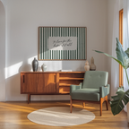 To Live for the Hope of it All Vintage Stripes Landscape in Green