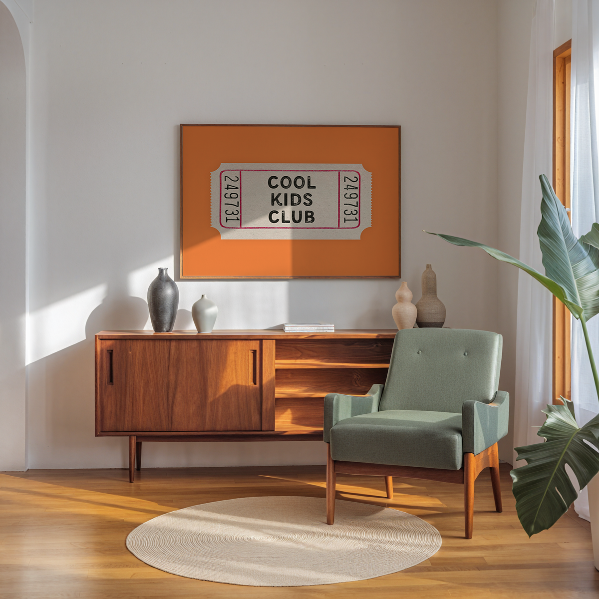 Cool Kids Club Ticket in Orange