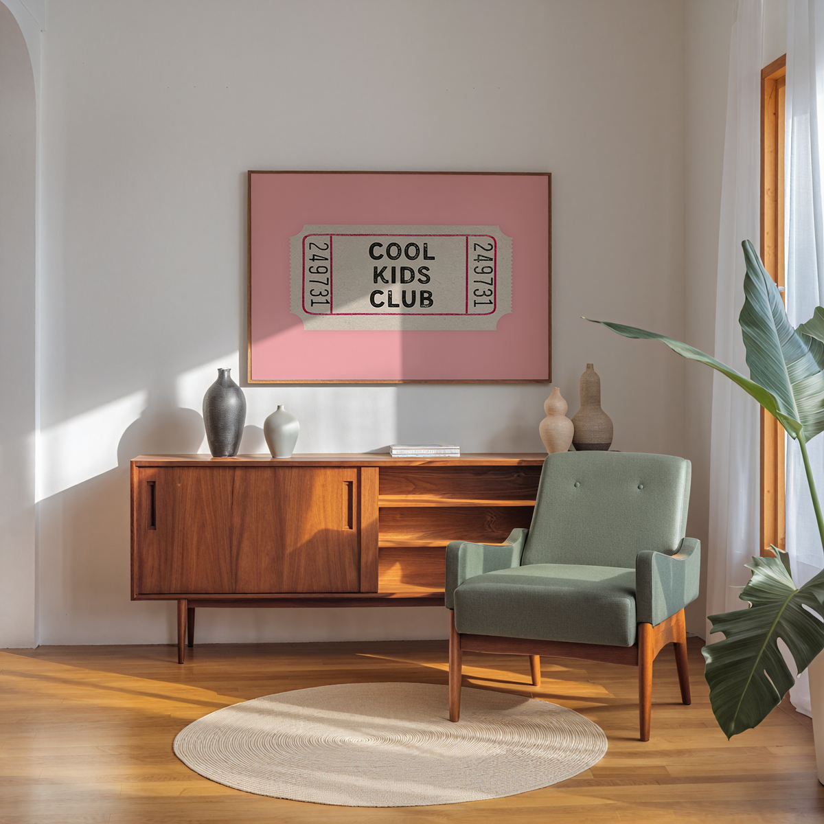 Cool Kids Club Ticket in Pink