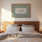 You Are So Loved Vintage Stripes Landscape in Green