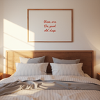 These Are The Good Old Days Script Landscape in Red