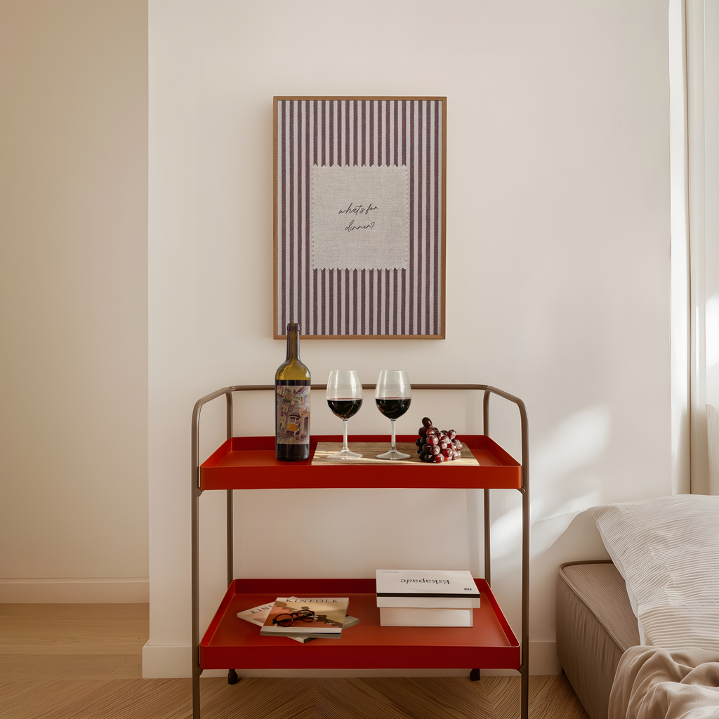What's For Dinner Vintage Stripes in Red