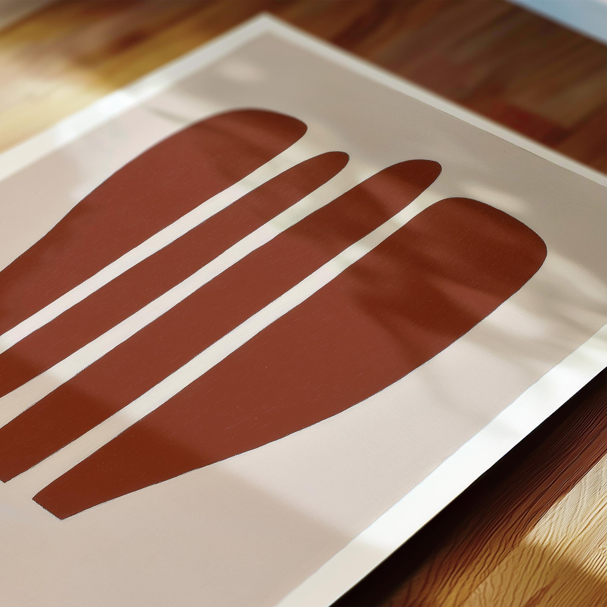 a close-up view of a piece of paper with a striking red and white design.