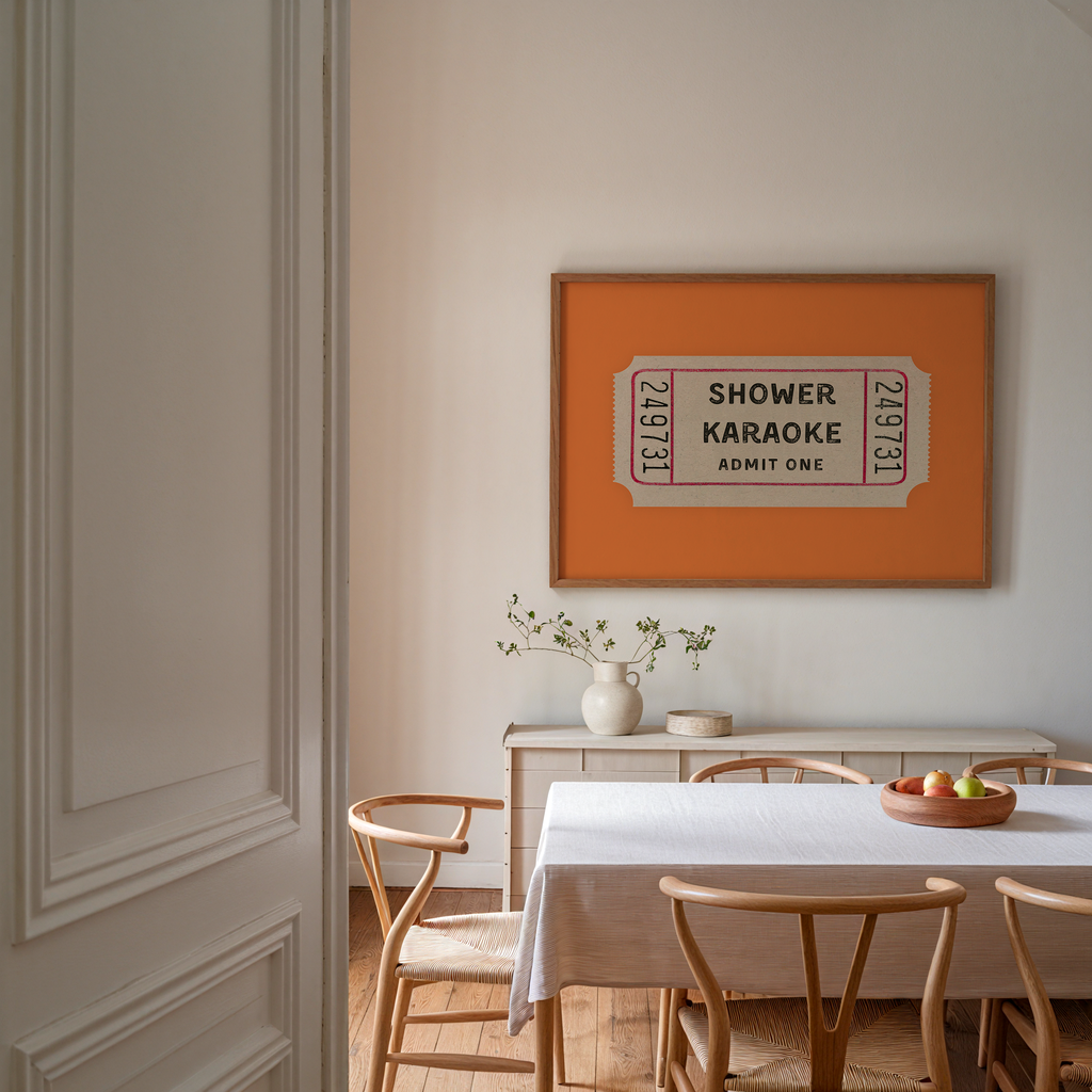 Shower Karaoke Ticket in Orange