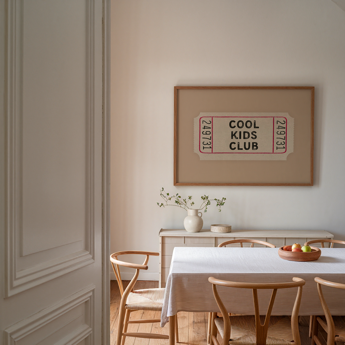 Cool Kids Club Ticket in Beige