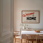 Welcome to Our Home Retro Print in Red