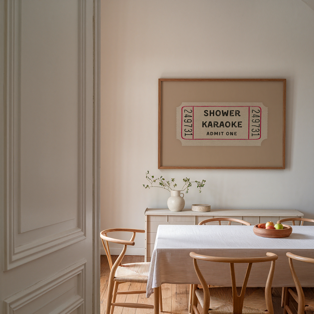 Shower Karaoke Ticket in Beige