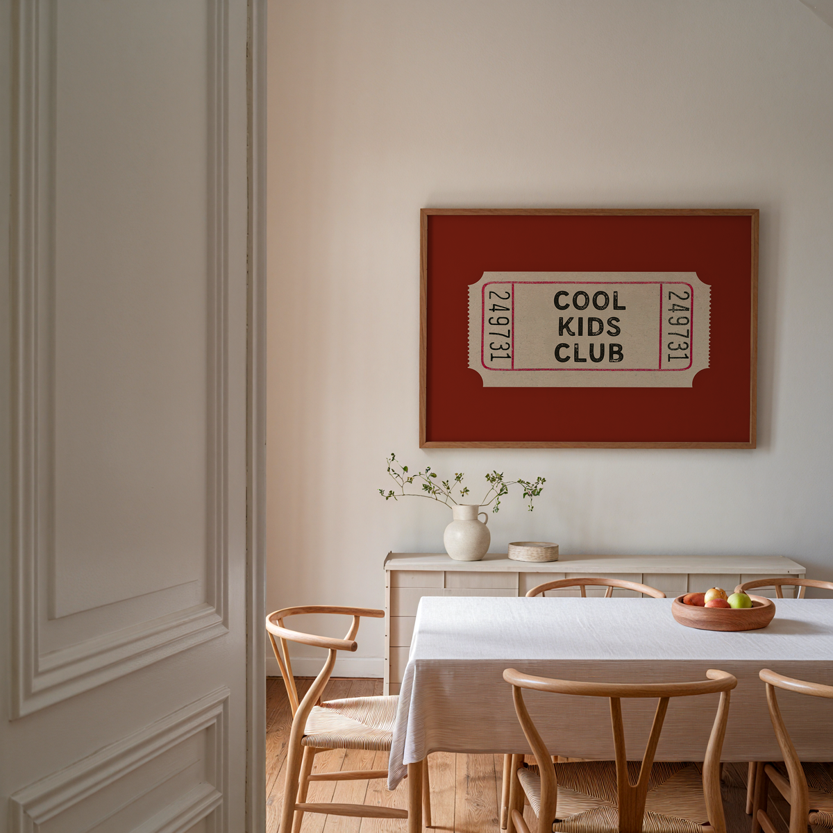 Cool Kids Club Ticket in Red