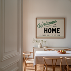 Welcome to Our Home Retro Print in Green