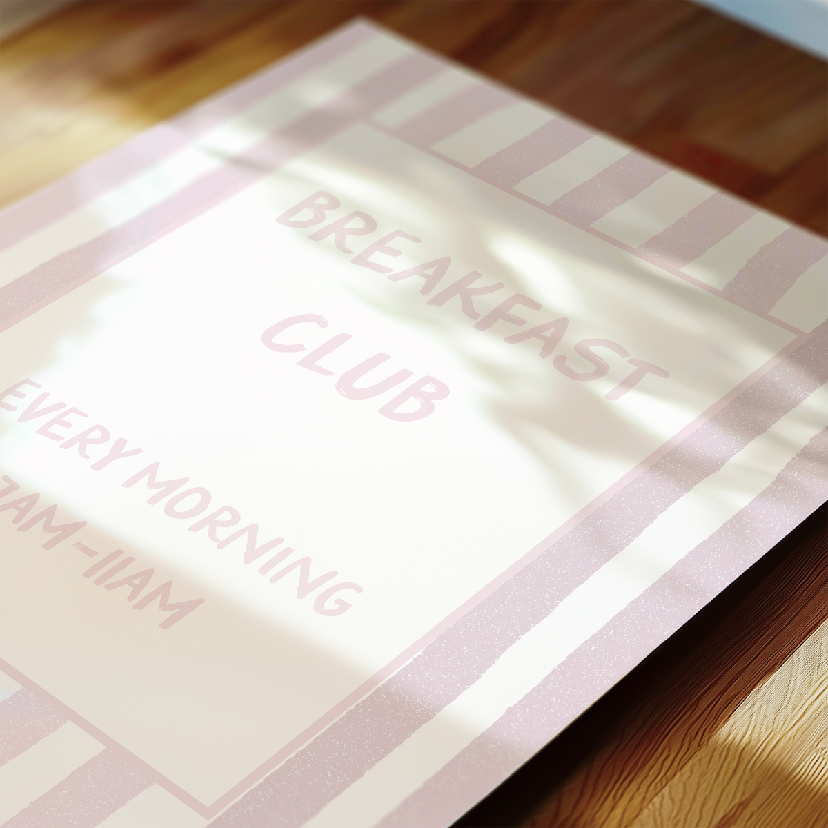 Breakfast Club in Pink