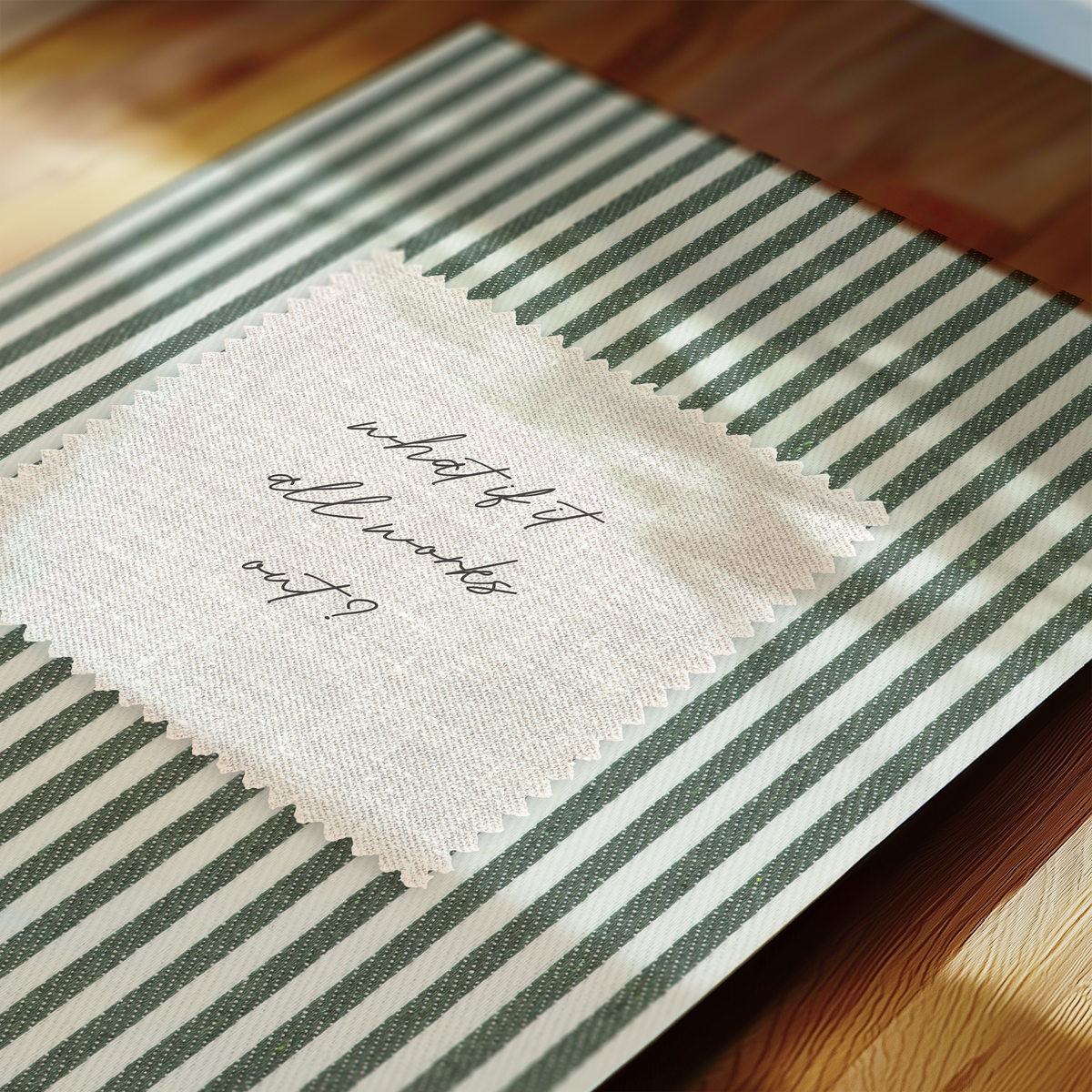 What if it All Works Out? Vintage Stripes in Green