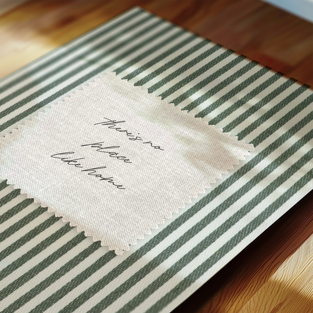 No Place Like Home Vintage Stripes in Green