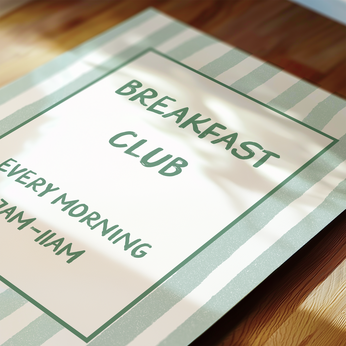 Breakfast Club in Green