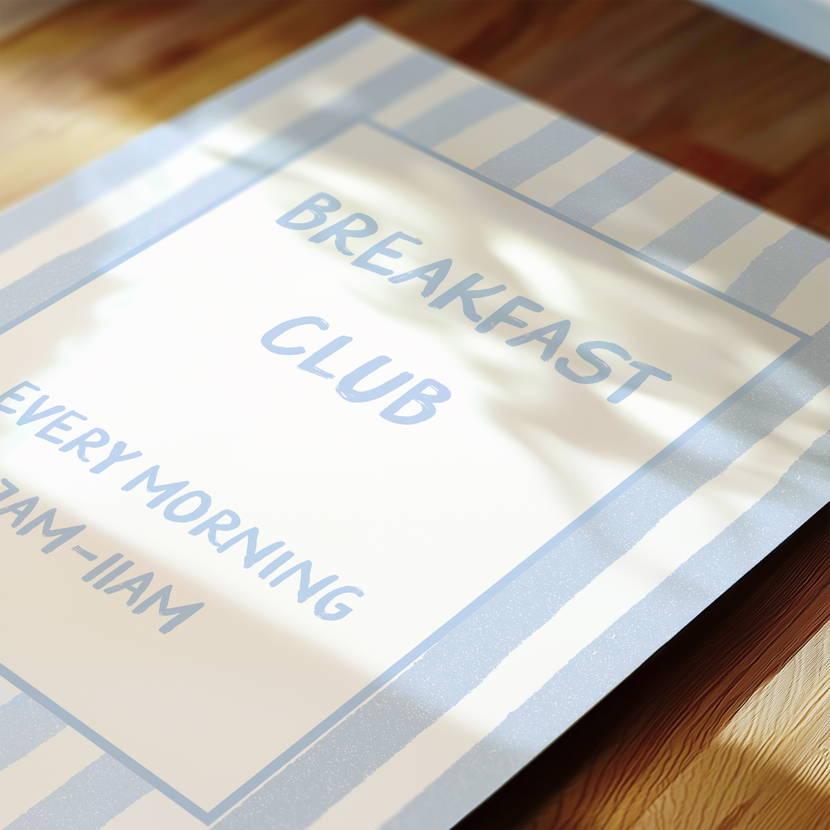 Breakfast Club in Blue
