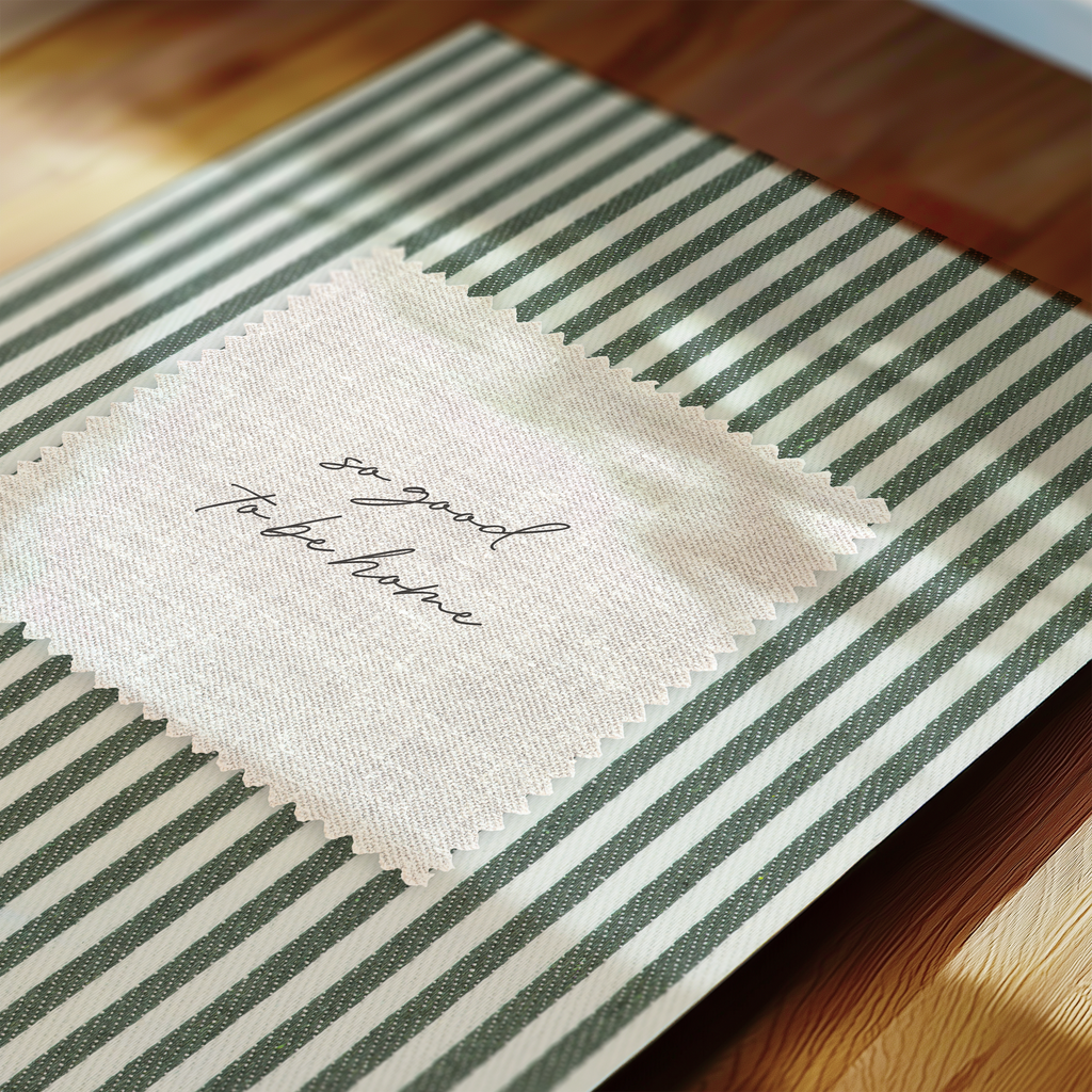 So Good To Be Home Vintage Stripes in Green