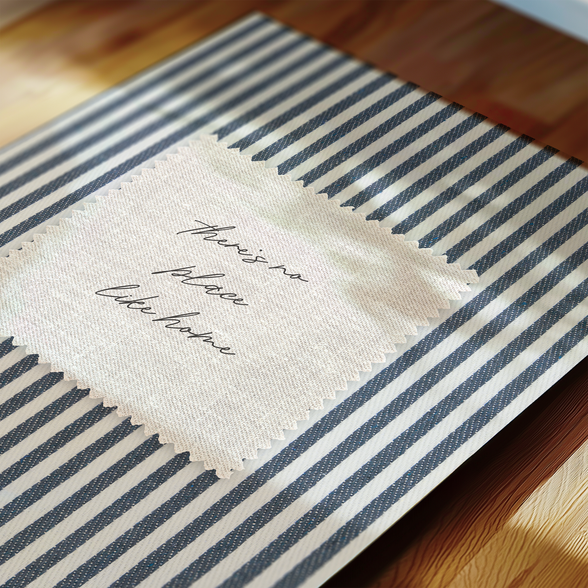 No Place Like Home Vintage Stripes in Blue